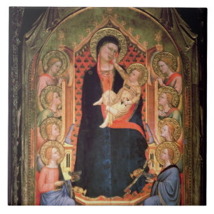 Carreau Madonna et enfant, 1347