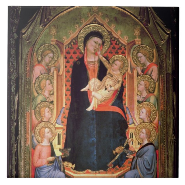 Carreau Madonna et enfant, 1347 (Devant)