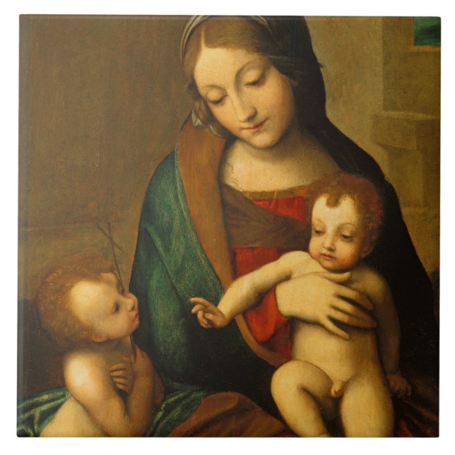 Carreau Madonna et enfant avec des saints (Devant)