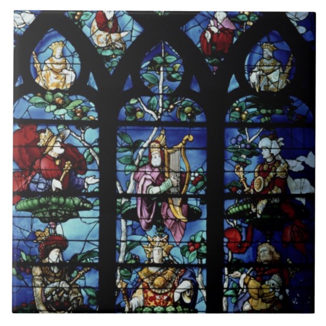 Carreau Madonna et enfant avec les anges et le reflec de (Devant)