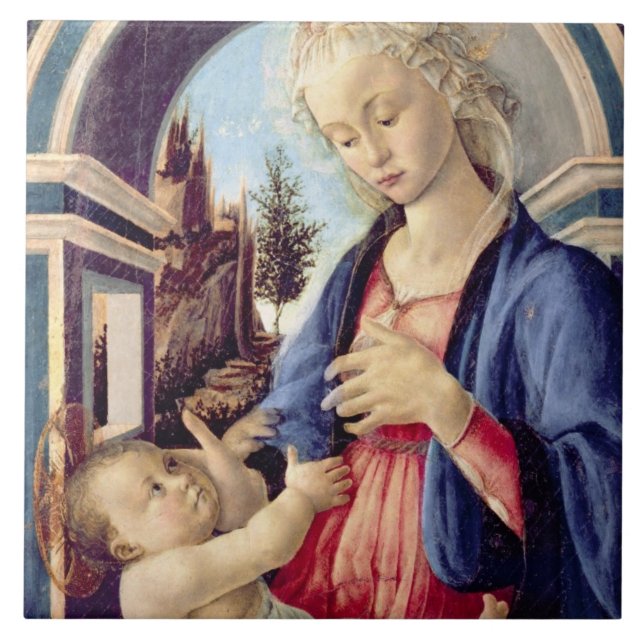 Carreau Madonna et enfant (panneau) 2 (Devant)