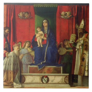 Carreau Madonna et enfant (retable de Barbarigo) 1488