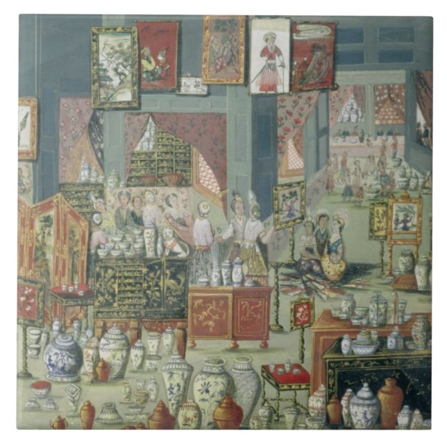 Carreau Magasin vendant les marchandises chinoises, moitié (Devant)