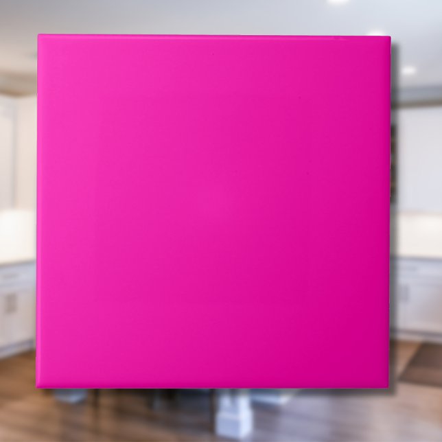 Carreau Magenta Madness Couleur solide | Classic Elegant (Créateur téléchargé)