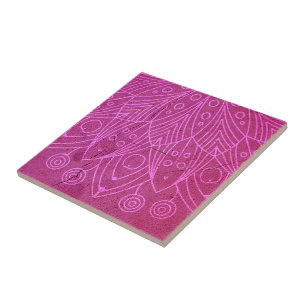 Carreau Magenta Mandala Zen Rustic Corps Esprit Esprit