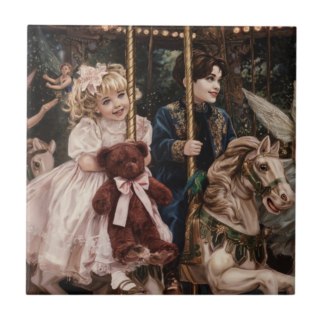 Carreau “Magic on the Carousel with My Red Teddy” (Devant)