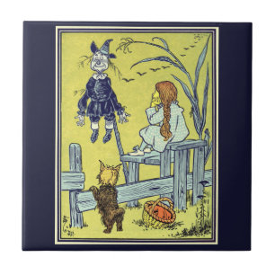 Carreau Magicien d'Oz vintage, Dorothy Toto rencontre l'ép