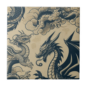 Carreau Magnifique Dragons Antiquaires