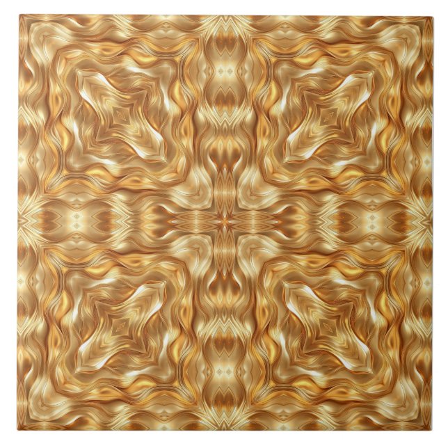 Carreau Magnifique motif abstrait doré (Devant)