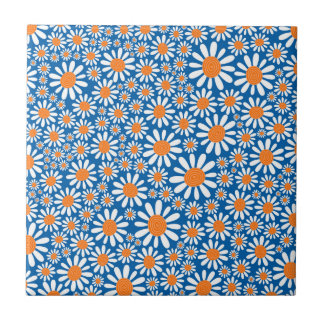 Carreau Magnifique Motif Retro Daisy