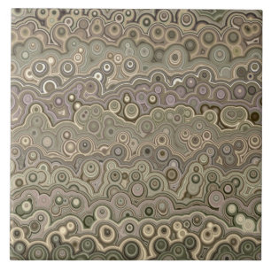 Carreau Magnifique motif vert jaune marron M4