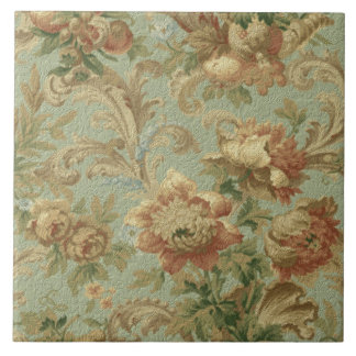 Carreau Magnifique Vieux Monde Antique Floral Faux Texture