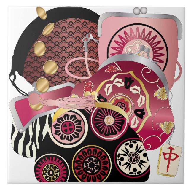 Carreau Mah Jongg Purge Carrelage rouge (Devant)