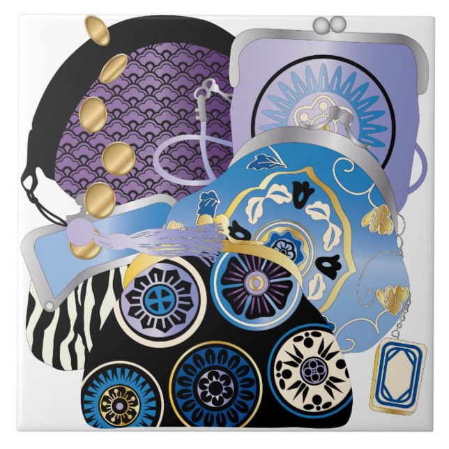 Carreau Mah Jongg Pursuit Carrelage bleu (Devant)