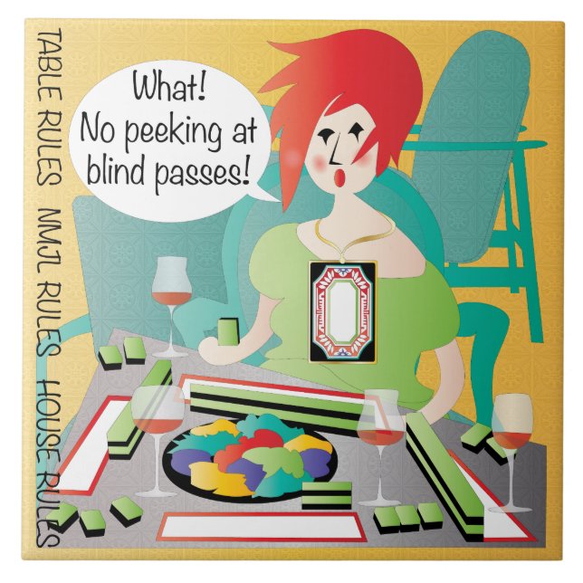 Carreau Mah Jongg Sayings Peek Pass (Devant)