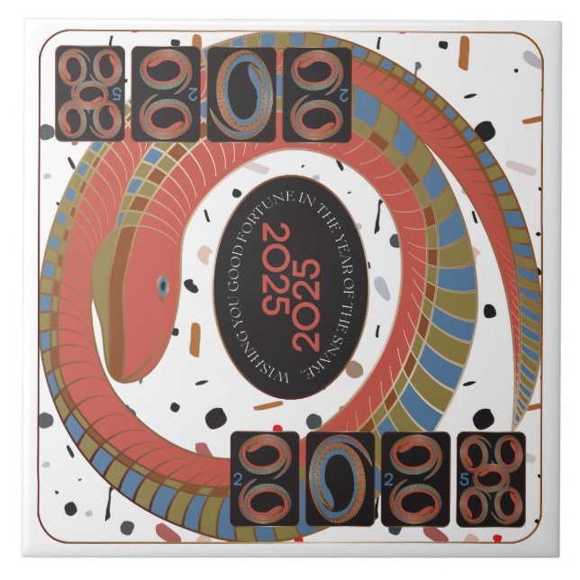 Carreau Mah Jongg Snake 2025 Carrelage en céramique (Devant)