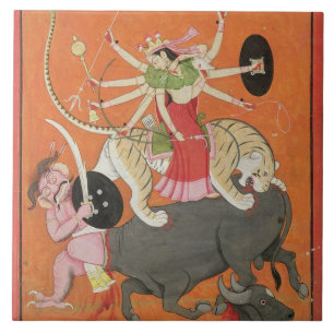 Carreau "Mahishasuramardini", du 'Devimahatmya du mA
