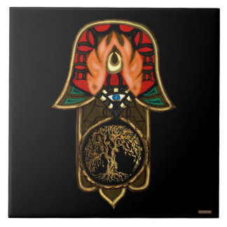 Carreau Main de Hamsa feat : Arbre de vie