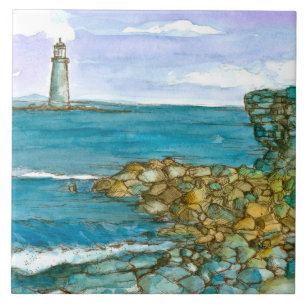 Carreau Maine Phare Rocky Coastline Océan