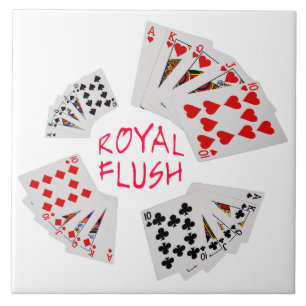Carreau Mains de poker - Royal Flush