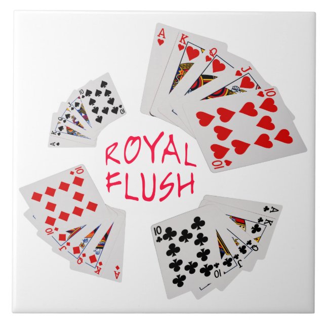 Carreau Mains de poker - Royal Flush (Devant)