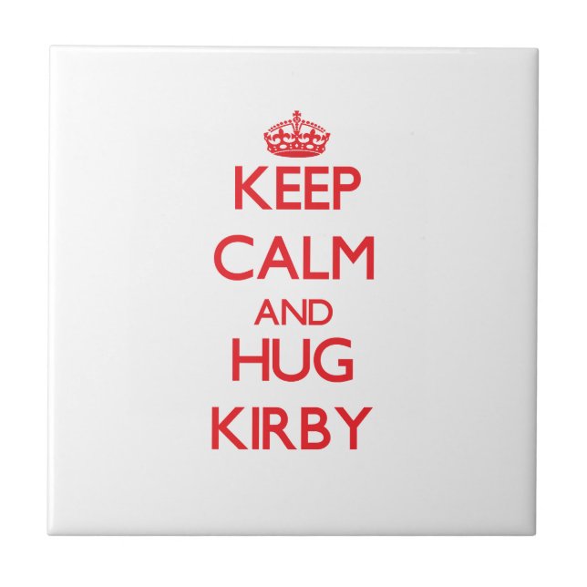 Carreau Maintenez calme et étreinte Kirby (Devant)