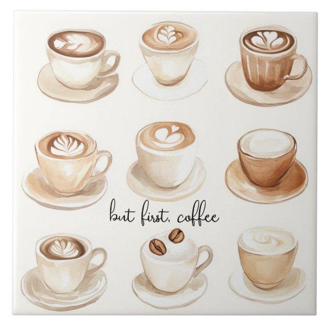 Carreau Mais d'abord, les tasses à café (Devant)