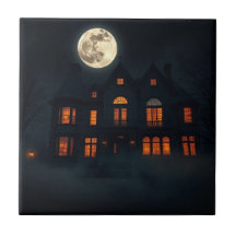 Maison gothique hantée Carrelage céramique Hallowe