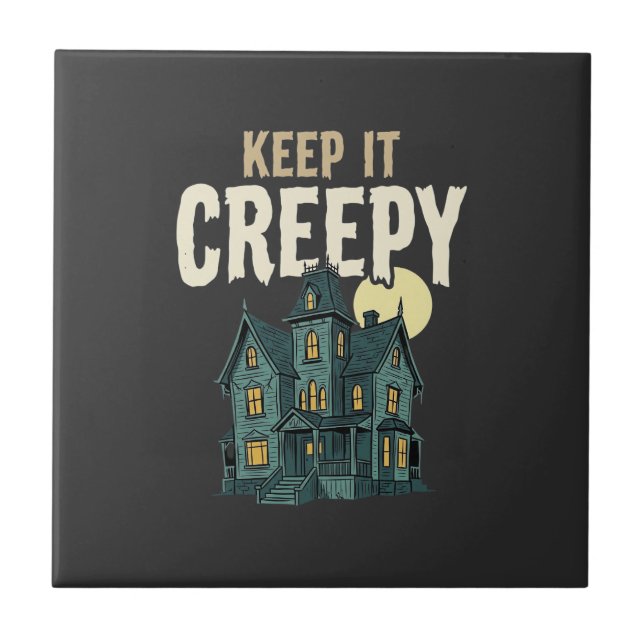 Carreau Maison Hantée Creepy Design Halloween_1 (Devant)