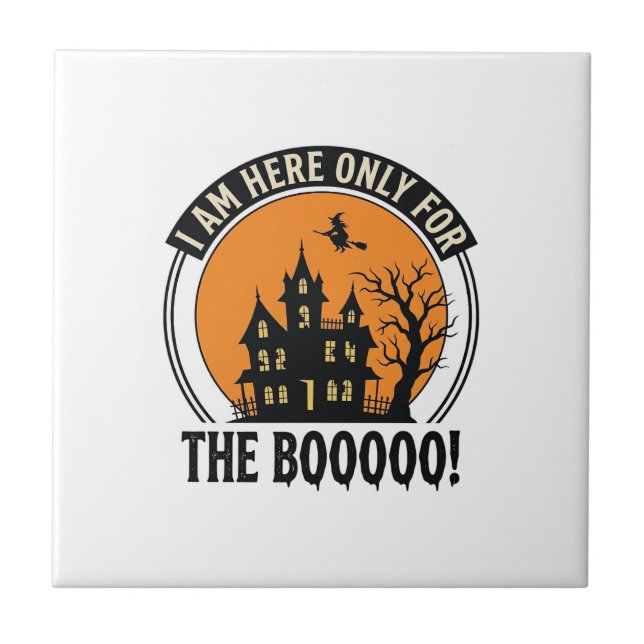 Carreau Maison Hantée Halloween Drôle Boo Vintage_1 (Devant)