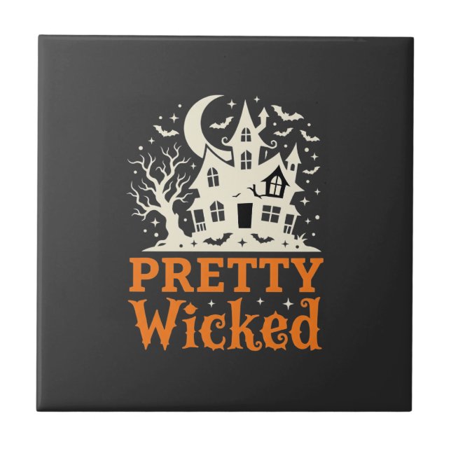 Carreau Maison hantée Halloween Pretty Wicked_1 (Devant)
