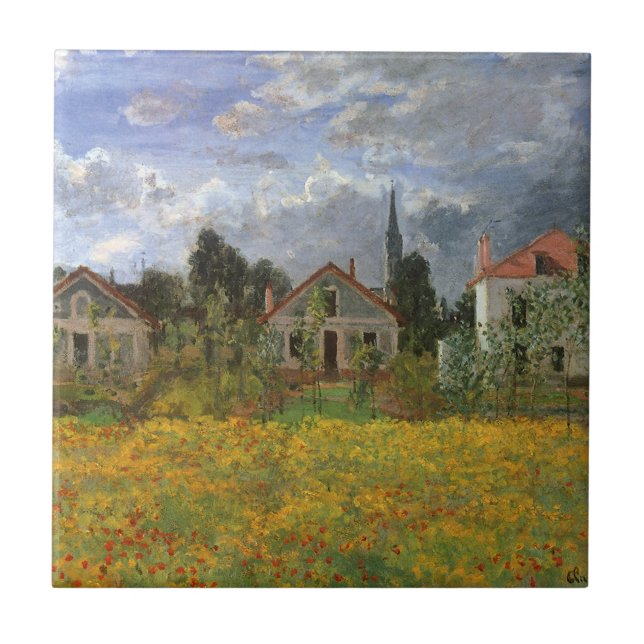 Carreau Maisons à Argenteuil par Claude Monet, Art ancien (Devant)