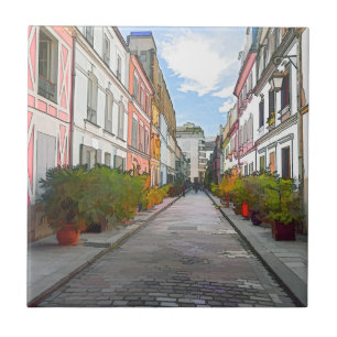 Carreau Maisons colorées rue Cremieux - Paris