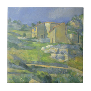 Carreau Maisons en Provence par Paul Cezanne, Art Vintage