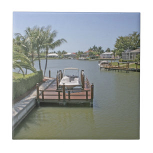Carreau Maisons et quais sur le canal Marco Island Floride
