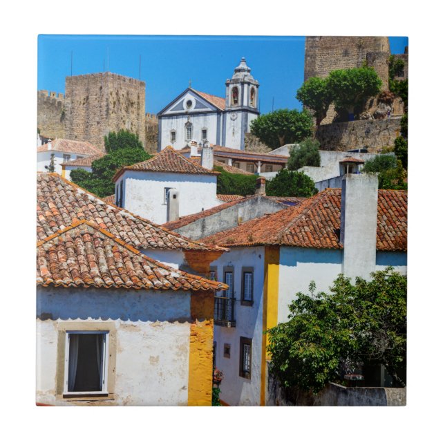 Carreau Maisons traditionnelles à toit rouge | Portugal (Devant)