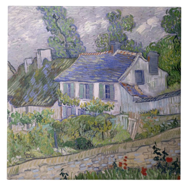 Carreau Maisons vintage Vincent van Gogh à Auvers (Devant)
