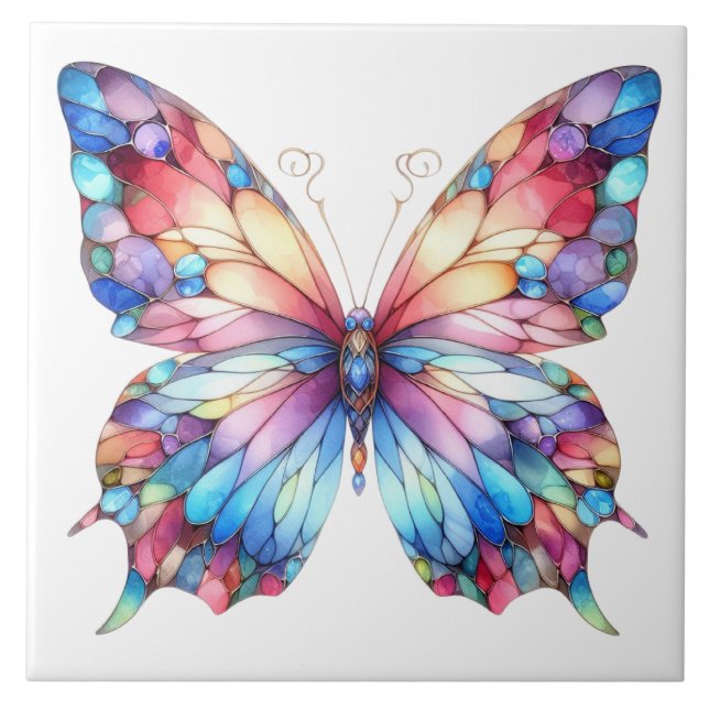 Carreau Majestic Verre Trait Papillon Rayon (Devant)