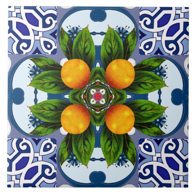 Carreau Majolica, carrelage méditerranéen, (Devant)
