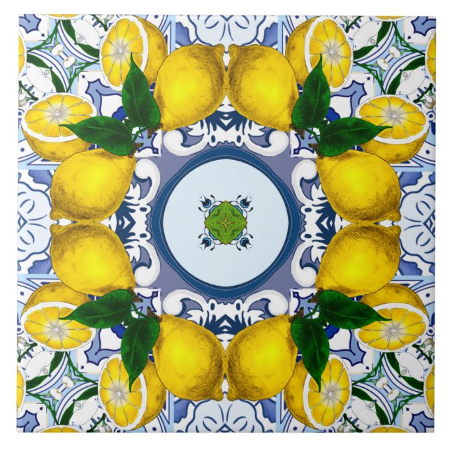 Carreau Majolica, carrelage méditerranéen, (Devant)