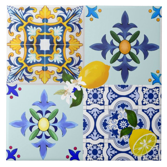 Carreau Majolica, style méditerranéen  (Devant)