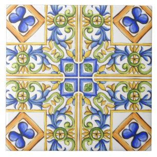Carreau Majolica, tuiles méditerranéennes,