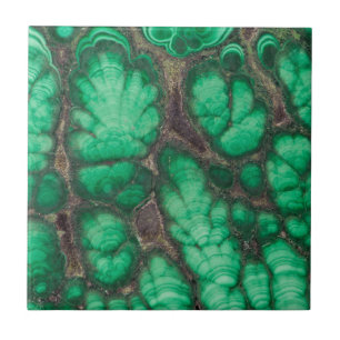 Carreau Malachite à motif vert