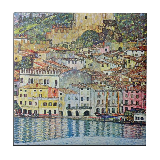 Carreau Malcena chez le Gardasee par Gustav Klimt (Devant)