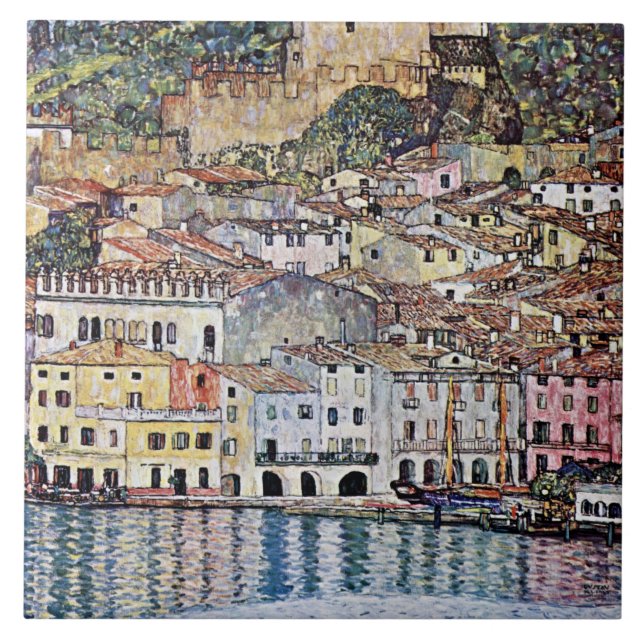 Carreau Malcesine au lac de Garde, Gustav Klimt (Devant)