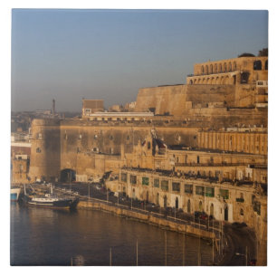 Carreau Malte, La Valette, vue du port depuis Lower Barrak