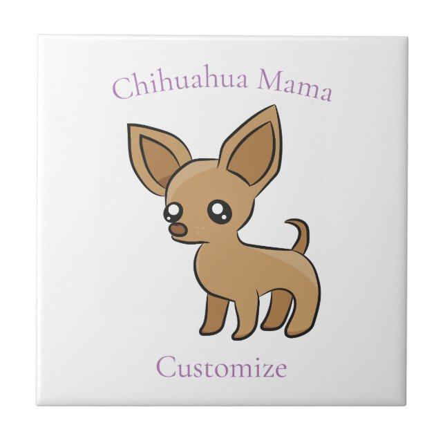 Carreau Maman Chihuahua Mignonne Art Thunder_Cove (Devant)