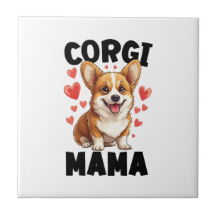 Carreau Maman Corgi - Maman Corgi Mignonne