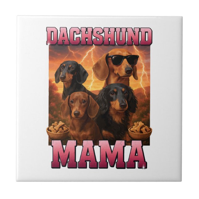 Carreau Maman dachshund (Devant)