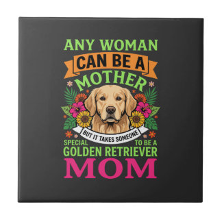 Carreau Maman Golden Retriever Fleurie Amoureuse des Chien